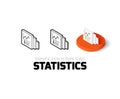 Statistics icon in different style Royalty Free Stock Photo