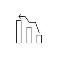 statistics icon. Element of finance for mobile concept and web apps icon. Thin line icon for website design and development, app Royalty Free Stock Photo