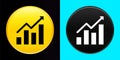 Statistics icon flat exclusive button set Royalty Free Stock Photo