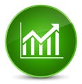 Statistics icon elegant green round button Royalty Free Stock Photo