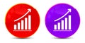 Statistics icon glossy round buttons illustration Royalty Free Stock Photo