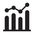 Statistics icon isolated, infographic chart symbol.