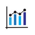 Statistics icon isolated, infographic chart symbol.