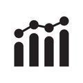 Statistics icon isolated, infographic chart symbol.