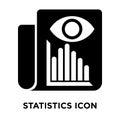 Statistics icon vector isolated on white background, logo concept of Statistics sign on transparent background, black filled Royalty Free Stock Photo