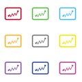Statistics icon for web and mobile