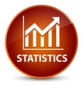 Statistics elegant brown round button