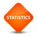 Statistics elegant orange diamond button