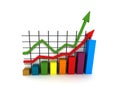 Statistics - multicolor diagram Royalty Free Stock Photo