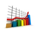 Statistics - multicolor diagram Royalty Free Stock Photo