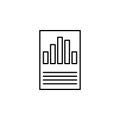 statistics paper icon. Element of online and web for mobile concept and web apps icon. Thin line icon for website design and devel Royalty Free Stock Photo