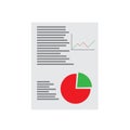 Statistics on paper sheet on white background for graphic and web design, Modern simple vector sign. Internet concept. Trendy