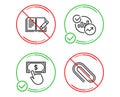 Statistics, Payment click and Feedback icons set. Paper clip sign. Vector