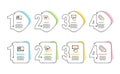 Statistics, Payment click and Feedback icons set. Paper clip sign. Vector