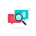Statistics research icon vector, analysis data, analyzing chat information, explore Royalty Free Stock Photo
