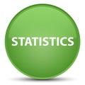 Statistics special soft green round button Royalty Free Stock Photo