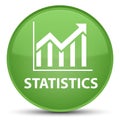Statistics special soft green round button Royalty Free Stock Photo