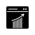 Black solid icon for Statistics, seo, and report Royalty Free Stock Photo