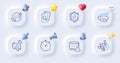 Statistics timer, Co2 and Co2 gas line icons. For web app, printing. Vector