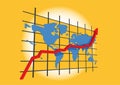 Statistics / worldmap - business succes Royalty Free Stock Photo