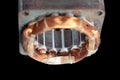 Stator of old electric motor Royalty Free Stock Photo