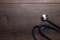 Statoscope on the brown wooden table Royalty Free Stock Photo