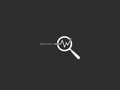 Stats Analysis Magnifying Glass Study Black Background Icon