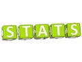 Stats Cube text Royalty Free Stock Photo