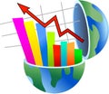 Stats globe Royalty Free Stock Photo