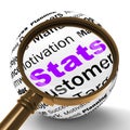 Stats Magnifier Definition Shows Business Reports And Figures