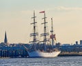 Statsraad Lehmkuhl, the three-masted barque rigged sail training vessel in Brooklyn, NYC