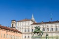 Statua equestre di Polluce monument in front of Royal Palace Palazzo Reale Royalty Free Stock Photo