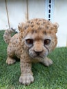 Statuary baby leopard