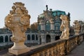 Statue above the Zwinger Museum in Dresden