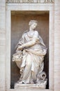 Statue of Abundance of the Trevi Fountain in Rome