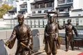 Statue acient Chinese student of Ming Dynasty went to the capital together to take the examinations, located in Nanjing, China