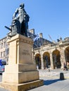 Statue of Adam Smith on Royal Mile in business district in Edinburgh Royalty Free Stock Photo