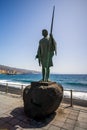 Statue of Adjon (mencey), one of the great leaders of the Guanche aborigines in the Canary Islands