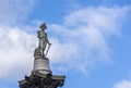 Statue of Admiral Nelson in London.