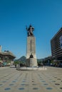 Statue of Admiral Yi Sun-shin in Gwanghwamun Square in Seoul South Korea Royalty Free Stock Photo