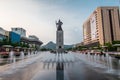 Statue Admiral Yi sun- sin at Gwanghwamun Square in Seoul, South Korea