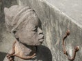 Statue African slave market Zanzibar