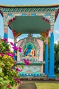 Statue of the Akshobhya Buddha at the Chagdud Gonpa Khadro Ling Buddhist Temple in Tres Coroas, Brazil