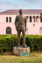 Statue `Al Inmigrante` The Immigrant in old San Juan, Puerto Rico