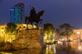 Statue of Gjergj Kastrioti in Tirana, Albania Royalty Free Stock Photo