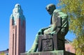 Statue of Aleksis Kivi. Helsinki, Finland Royalty Free Stock Photo