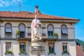 Statue of Alessandro Volta in Italian town Como