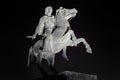 Statue of Alexander the Great at night Royalty Free Stock Photo