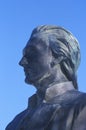 Statue of Alexander Hamilton overlooking the Great Falls in Paterson, New Jersey Royalty Free Stock Photo