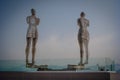 Statue of Ali and Nino on the embankment of Batumi. Georgia, Bat